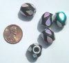 5 14x12mm Black Clay Ladaki Ovals with Tear Drops